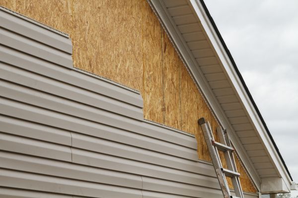 Grey Vinyl Siding Installation in Grand Prairie